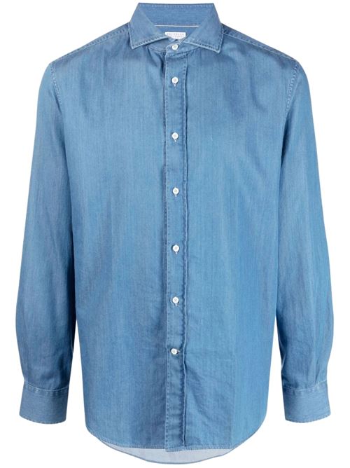 Cotton denim shirt BRUNELLO CUCINELLI | MR6830627C001